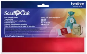 BROTHER Scan N Cut - RED FOIL - 4 Sheets 10cm x 20cm - Brand New - CAFTSRED1 - Picture 1 of 2