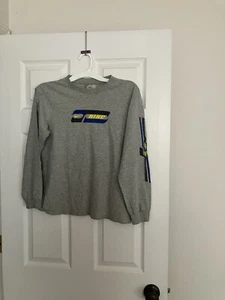 Vintage Nike Y2K Youth Graphic Long Sleeve T-Shirt Size L (14-16) Grey - Picture 1 of 6
