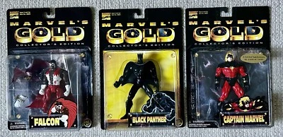 LOTE DE 3 - Figuras de acción ToyBiz MARVEL'S GOLD EDICIÓN COLECCIONISTA - ¡RARAS Y SIN USAR, EN CAJA! Foto 1 de 4
