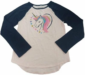 Unicorn Hearts Sparkle Girls Jumping Beans T-Shirt (Pink) - Picture 1 of 2