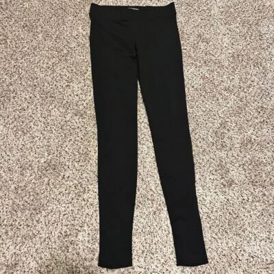 Vince Black Stretch Viscose Blend Leggings Classic Pull-On Style - Image 1 of 4