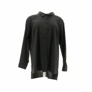Túnica con botones resistente a las arrugas Lemon Way - pequeña para mujer - negra - Imagen 1 de 3