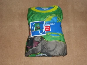 NEW, BOYS JURASSIC WORLD 2 PIECE FLANNEL PAJAMAS SET, SIZE 4/5 - Picture 1 of 2