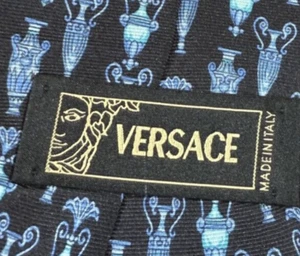 GIANNI VERSACE TRAJE DE DISEÑADOR DE CALIDAD DE LUJO TEXTURA CORBATA ENVÍO GRATUITO - Imagen 1 de 5