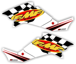Kit gráfico de escape LTZ400 FMF calcomanía de plástico tanque se adapta a Suzuki Ltz 400 Z400 blanco - Imagen 1 de 2