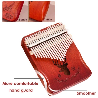 21 Tasten Kalimba Daumenklavier Musikinstrument Mahagoni Kinder Erwachsene - Bild 1 von 4