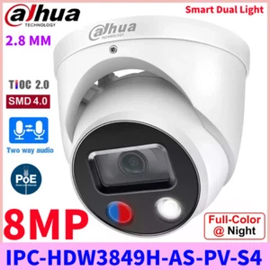 Dahua 8MP Full Color IP Camera Dual Light TiOC2.0 IPC-HDW3849H-AS-PV-S4 Audio 4K - Picture 1 of 23