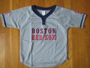 Boston Red Sox MLB Baseball Trikot Jungen T-Shirt grau blau Franklin M Medium Kinder - Bild 1 von 1