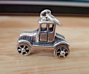 Dije de coche antiguo estilo antiguo de plata esterlina 20x22x9 mm pesado 5 gramos - Imagen 1 de 6