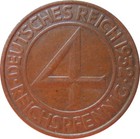 J315  4 Pfennig Weimar von 1932 J in SS+   666 230