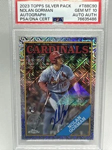2023 Topps Silberpackung Nolan Gorman RC AUTO/199 #T88C-90 PSA 10 Auto Auth - Bild 1 von 4