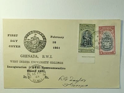1951 年 FDC B.W.I. 西印度群岛大学学院就职纪念封面 — 第 1/2 张图片