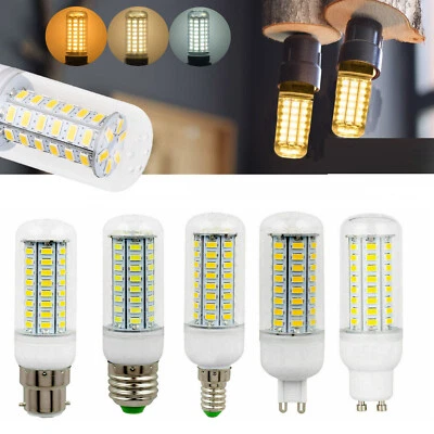 E14 E27 G9 B22 GU10 LED Corn Light Bulbs 7W - 30W White Lamps Energy Saving RE - Image 1 of 4