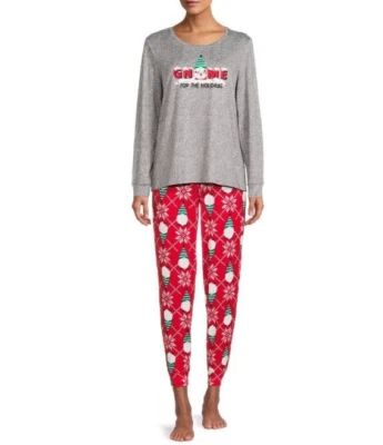 New Secret Treasures Womens Top Jogger Pajama set Sz L XL 2X Christmas Holiday - Image 1 of 4
