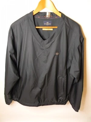 Mens Dockers Golf Stain Defender Black V-Neck Windshirt Jacket Size M - Image 1 of 4