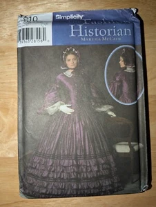 Simplicity #4510 The Fashion Historian Martha McCain Size U5 16-24 Misses’ - Picture 1 of 4
