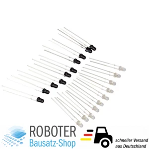 10 Paar IR LED 3mm 940nm Infrarot Emittierende Diode Sender + Empfänger - Bild 1 von 2