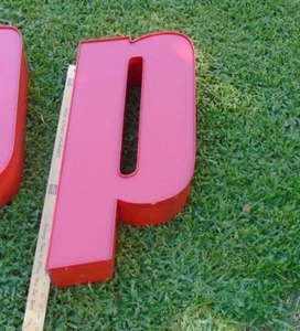 Vtg 3D Rustic Marquee Light Sign Letter P Wall Hanging Decor Reclaimed Initials - Picture 1 of 3