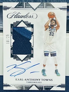 KARL-ANTHONY TOWNS 2021-22 PANINI EINWANDFREIES SPIEL GEBRAUCHT AUFNÄHER AUF KARTE AUTO SP 10/25 - Bild 1 von 2