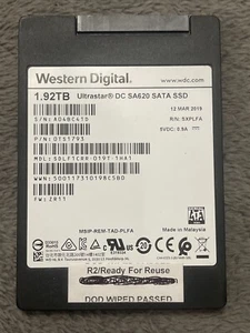 Western Digital Ultrastar SA620 1.92TB SSD 2.5" SATA SDLF1CRR-019T-1HA1 0TS1793 - Afbeelding 1 van 2