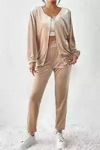 Cozy zip-up lounge set, 2 pieces - Picture 1 of 6