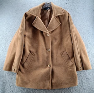 Jones New York Wolle Mohair Mantel Damen 16 braun gefüttert Knopf G-III Bekleidung  - Bild 1 von 10