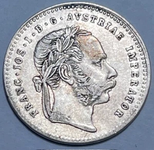 AUSTRIA - Franz Josef I - Silver 20 Kreuzer - 1869 - Km-2212 - High Grade! - Picture 1 of 2