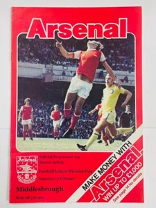 Arsenal V Middlesbrough 1978/79 10-02-1979 división 1 - Imagen 1 de 1