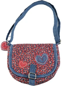 Claire's Kinder Handtasche Umhängetasche Mädchen Tasche Blumen Herz - Bild 1 von 3