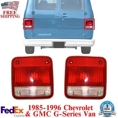 Conjunto de luces traseras lado izquierdo y derecho para camioneta Chevrolet y GMC serie G 1985-1996 Foto 1 de 4