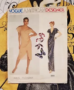 Vintage Sewing Pattern Vogue 2223 American Designer John Anthony SZ 6 Dress NOS - Picture 1 of 4
