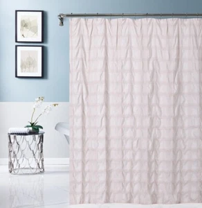 Tenda da doccia pieghevole a righe moderna rosa pallido - Foto 1 di 5