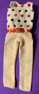 Vintage Barbie Skipper Patent ‘n Pants Outfit #1958 NOT BLUE VARIATION - Picture 1 of 4