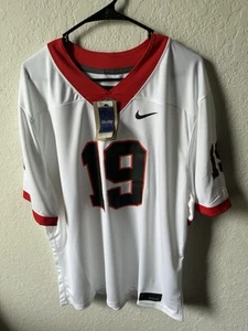 NEW Nike Georgia Bulldogs #19 Brock Bowers Jersey white black Jersey SZ XL NWT - Picture 1 of 5