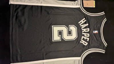 Camiseta deportiva de los San Antonio Spurs Dylan Harper #2 Black Swingman Draft #2!  Foto 1 de 3