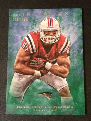 2013 Inception ROB GRONKOWSKI #63 Green/199 New England PATRIOTS 🏈 Arizona - Image 1 of 2