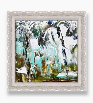 Australian Palm Motion Art— Bold Texture Abstract Artwork for Interior Statement - image 1 of 4