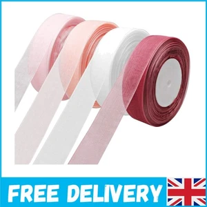 Elegant 4 Rolls of Sheer Organza Ribbon 25mm x 45m for Luxurious Gift Wrapping - Picture 1 of 9