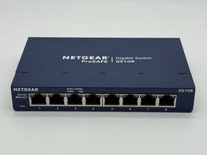 NETGEAR ProSAFE 8-Port Gigabit Ethernet Switch GS108v4 GS108 w/ Power Supply - Zdjęcie 1 z 7