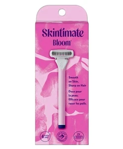 Skintimate Bloom Women 4-Blade Razor, 1 Handle + 2 Cartridges NIB - Picture 1 of 3