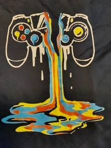 Tween Boy Unisex Minimalist Video Game Graphic Kurzarm T-Shirt Schwarz L - Bild 1 von 2