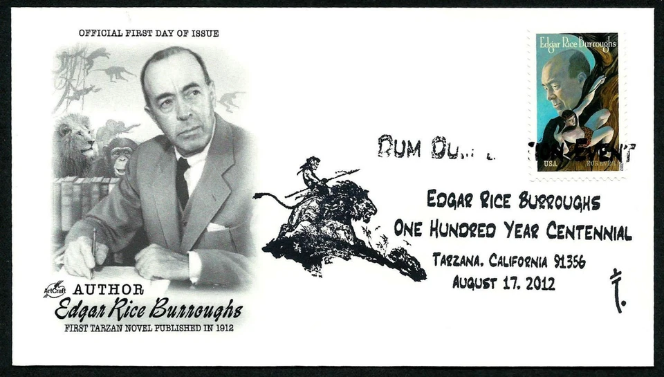 USA, SCOTT # 4702, ARTCRAFT PICTORIAL CANCEL FDC COVER 2012 EDGAR RICE BURROUGHS - Image 1 of 1