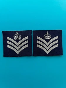 RAF Royal Air Force Flight Sergeant (FS) Rank Slides (Pair) - Picture 1 of 1
