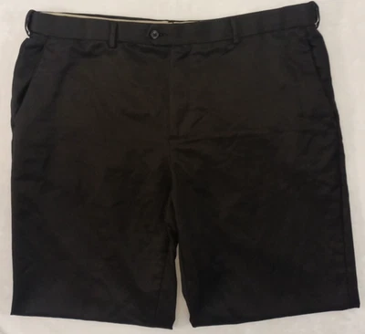 Pantalones de vestir Croft & Barrow para hombre 40x32 negros calce clásico frente plano recto Foto 1 de 4