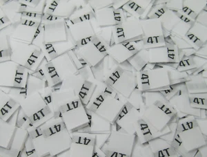 50 PCS WHITE TODDLER CHILD TAFFETA WOVEN CLOTHING SIZE TAG LABELS - 4T - Picture 1 of 1