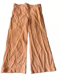 ANTHROPOLOGIE Pilcro Orange High Waisted Wide Leg Cropped Pants Size 28 - Picture 1 of 8