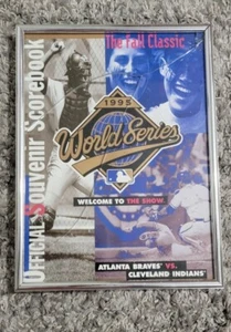 1995 World Series Official Souvenir Scorebook Cover Braves vs Indians *Unmarked* - Picture 1 of 1