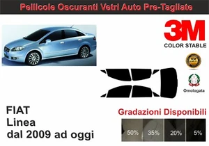 pellicola oscurante vetri pre-tagliata Fiat Linea dal 2009 ad oggi kit completo - Foto 1 di 1