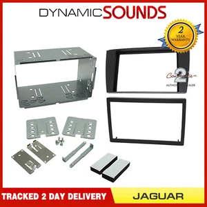 Double Din Dark Grey Fascia Facia Adaptor Kit For Jaguar X-Type 2002-2009 - Picture 1 of 1