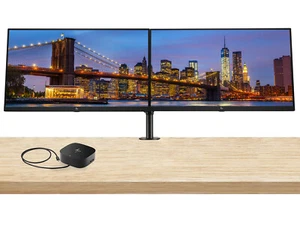 HP EliteDisplay E27u G5 27 inch 2K Quad HD IPS Monitor, 2-Pack Bundle with HDMI - Picture 1 of 6